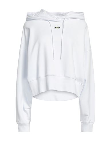 Shop Msgm Woman Sweatshirt White Size M Cotton, Polyester