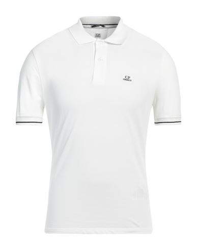 C.p. Company C. P. Company Man Polo Shirt White Size S Cotton, Polyamide