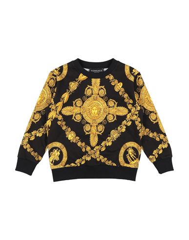 Shop Versace Young Toddler Boy Sweatshirt Black Size 6 Cotton, Elastane