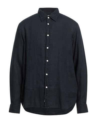 Woolrich Man Shirt Slate Blue Size 3xl Linen