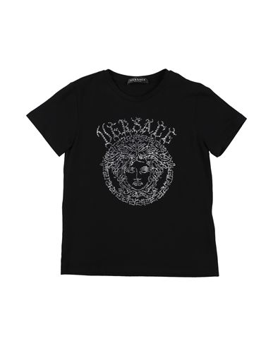 Shop Versace Young Toddler Girl T-shirt Black Size 6 Cotton, Elastane