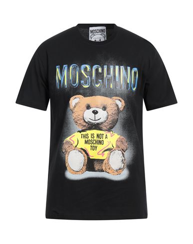 Moschino Man T-shirt Black Size 42 Organic Cotton