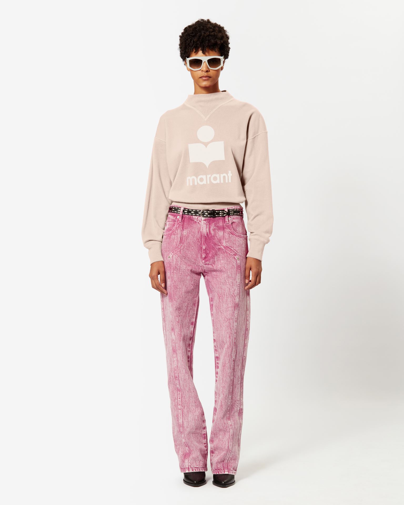 Isabel Marant Marant Étoile, Moby Logo Sweatshirt - Women - Pink