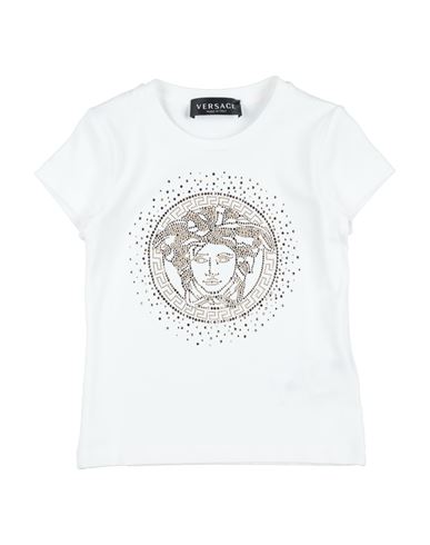 Shop Versace Young Toddler Girl T-shirt White Size 6 Cotton, Elastane