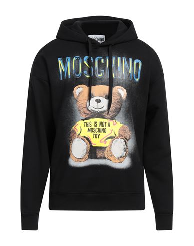 Moschino Man Sweatshirt Black Size 42 Organic Cotton