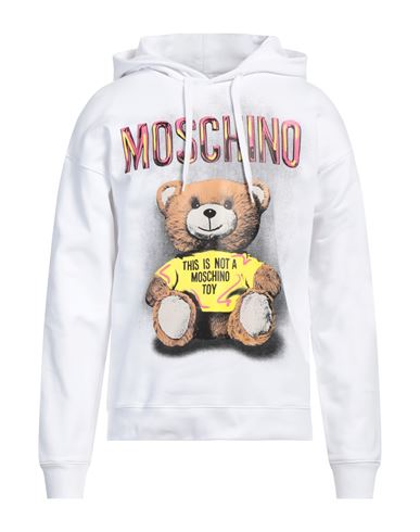 Moschino Man Sweatshirt White Size 42 Organic Cotton