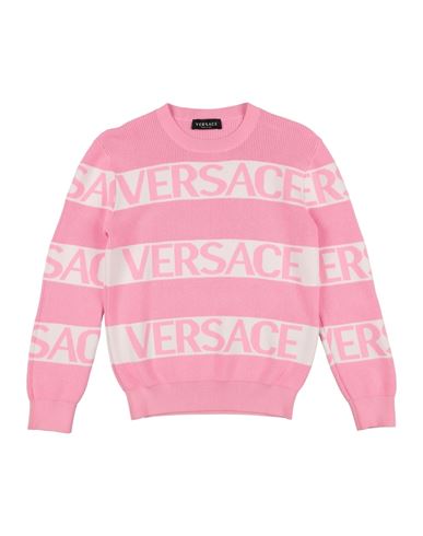 Shop Versace Young Toddler Girl Sweater Pink Size 5 Cotton