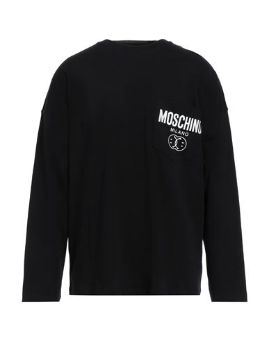 Moschino Man T-shirt Black Size 44 Cotton