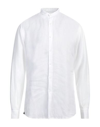 Del Siena Man Shirt White Size 16 Linen
