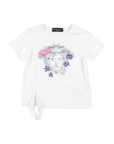 Shop Versace Young Toddler Girl T-shirt White Size 6 Cotton, Elastane