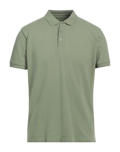 Homeward Clothes Man Polo Shirt Military Green Size L Cotton, Elastane