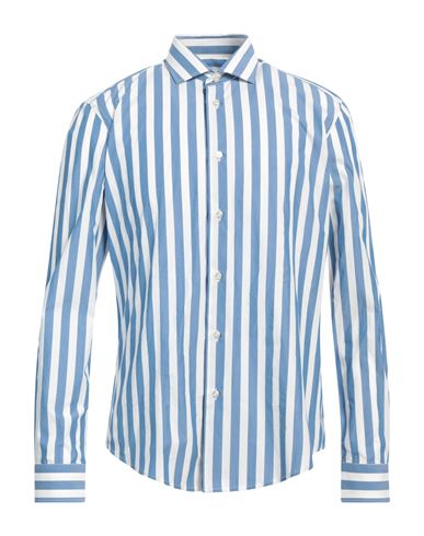 Brian Dales Man Shirt Blue Size 17 Cotton