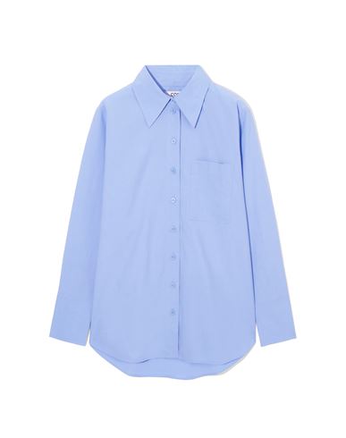Cos Woman Shirt Light Blue Size 14 Cotton