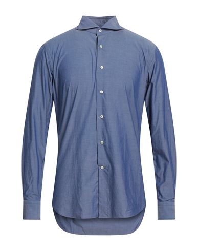 Shop Alessandro Gherardi Man Shirt Blue Size 15 ¾ Cotton