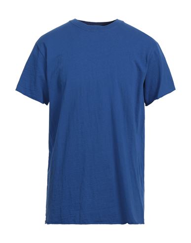 John Elliott Man T-shirt Navy Blue Size 2 Cotton