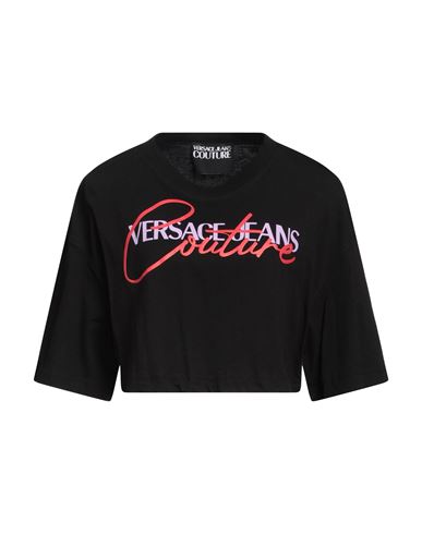 Versace Jeans Couture Woman T-shirt Black Size L Cotton