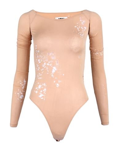 Mm6 Maison Margiela Woman Bodysuit Blush Size S Cupro, Elastane In Pink