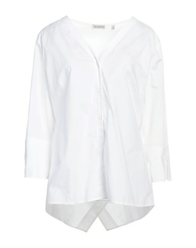 Camicettasnob Woman Shirt White Size 8 Cotton, Polyamide, Elastane