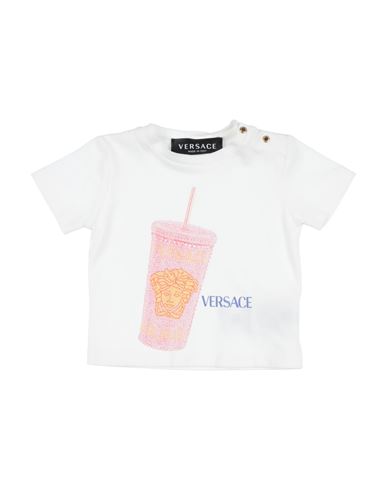 Shop Versace Young Newborn Girl T-shirt White Size 3 Cotton