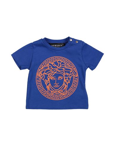 Shop Versace Young Newborn Boy T-shirt Blue Size 3 Cotton