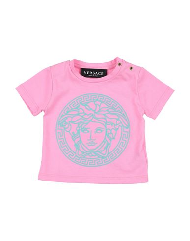 Shop Versace Young Newborn Girl T-shirt Pink Size 3 Cotton
