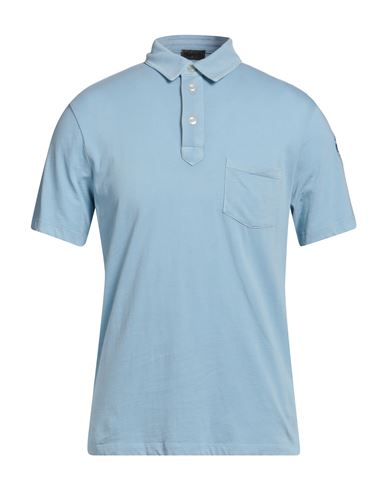 Blauer Man Polo Shirt Light Blue Size Xxl Cotton