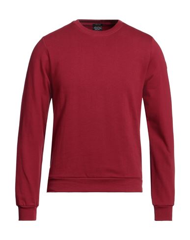 Paul & Shark Man Sweatshirt Brick Red Size S Cotton In Burgundy