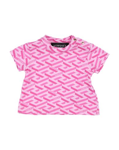 VERSACE YOUNG VERSACE YOUNG NEWBORN GIRL T-SHIRT PINK SIZE 3 COTTON, ELASTANE 