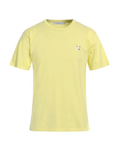 Shop Maison Kitsuné Man T-shirt Yellow Size L Cotton