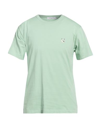 Maison Kitsuné Man T-shirt Light Green Size L Cotton
