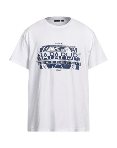 Napapijri Man T-shirt White Size Xxl Cotton