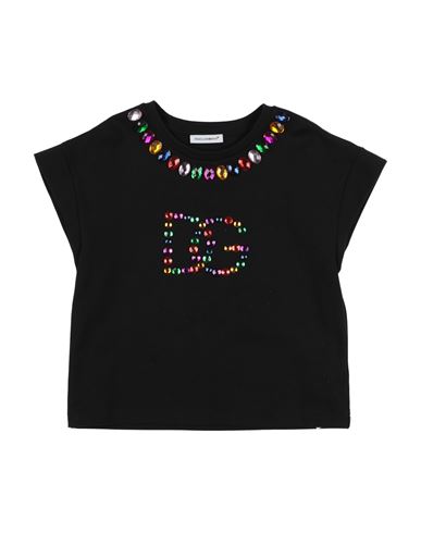 Shop Dolce & Gabbana Toddler Girl T-shirt Black Size 3 Cotton, Natural Stone, Aluminum
