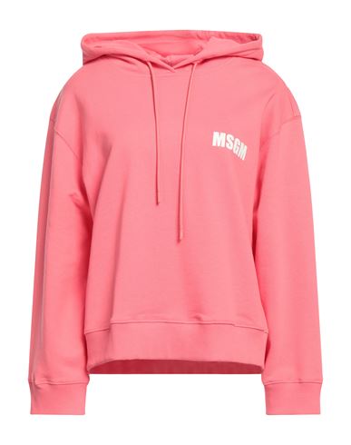Msgm Woman Sweatshirt Fuchsia Size S Cotton In Pink