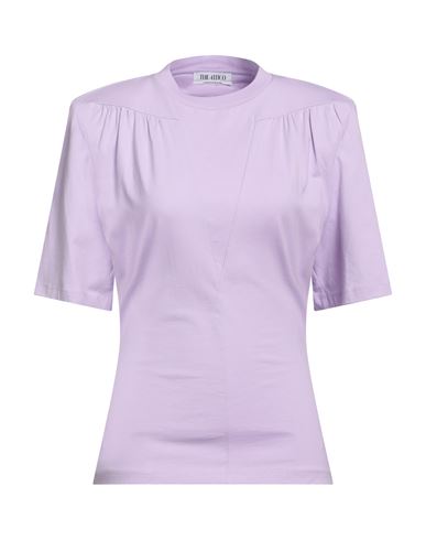 Attico The  Woman T-shirt Lilac Size 6 Cotton In Purple