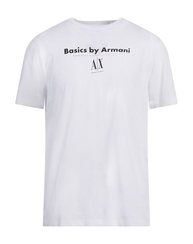 Armani Exchange Man T-shirt White Size L Cotton In White