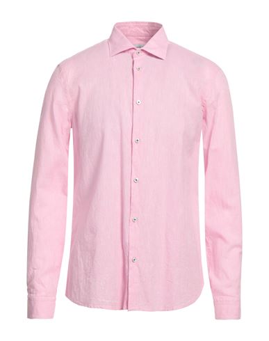 Manuel Ritz Man Shirt Pink Size 17 ½ Linen, Cotton