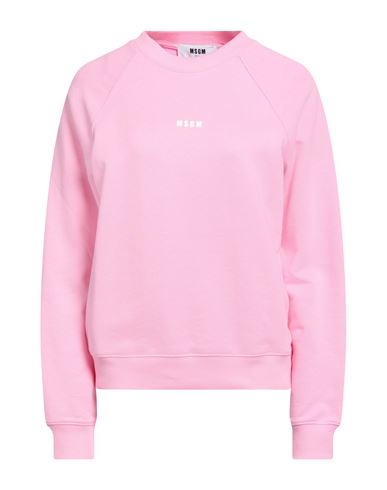 Msgm Woman Sweatshirt Pink Size M Cotton In Multi