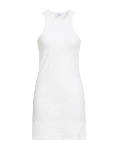Dondup Woman Mini Dress White Size L Polyamide, Elastane In White