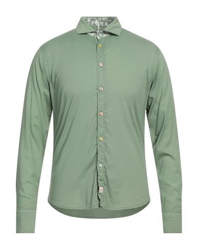 Panama Man Shirt Military Green Size S Cotton, Elastane