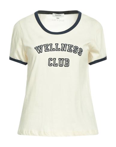 Sporty And Rich Sporty & Rich Woman T-shirt Cream Size L Cotton In White