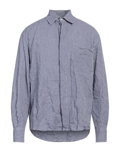 Grifoni Man Shirt Navy Blue Size 38 Cotton, Polyester