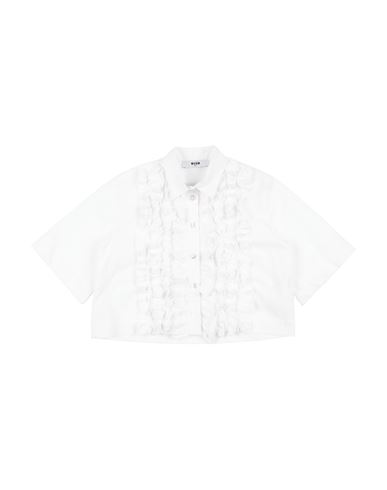 Shop Msgm Toddler Girl Shirt White Size 6 Cotton