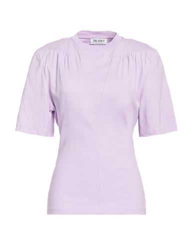Shop Attico The  Woman T-shirt Lilac Size 6 Cotton In Purple