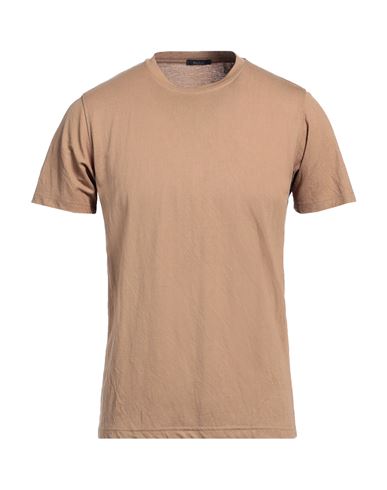 Barbati Man T-shirt Camel Size M Viscose, Polyamide In Beige