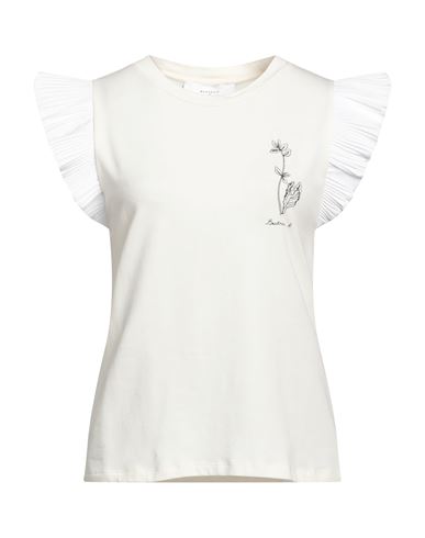 Beatrice B Beatrice .b Woman T-shirt Ivory Size M Cotton, Elastane, Polyester In White