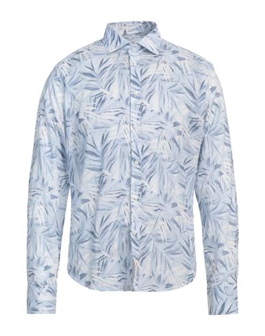 Panama Man Shirt Light Blue Size L Cotton