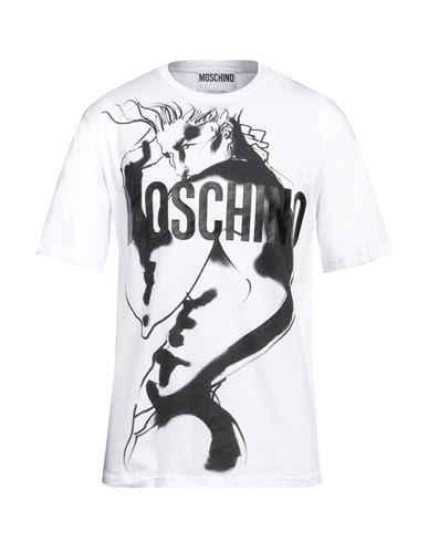 Moschino Man T-shirt White Size 42 Organic Cotton