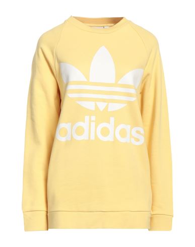Adidas Originals Woman Sweatshirt Yellow Size 4 Cotton
