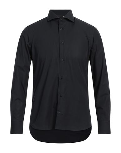 Shop Avignon Man Shirt Black Size 17 ½ Cotton