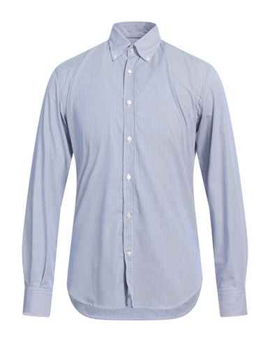 Brooksfield Man Shirt Blue Size 17 Cotton